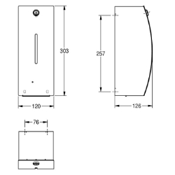 Picture of KWC STRATOS STRX625 Seifenspender Füllmenge:800, Füllmenge Me:ml, Schloss:Zylinderschloss, Art.Nr. : 2000057388