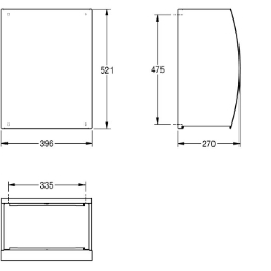 Picture of KWC STRATOS STRX607 Abfallbehälter Sackhalterung:ja, Füllvolumen:45 Liter, Klappe:optional, Art.Nr. : 2000057230