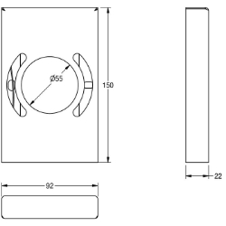 Picture of KWC HBD191 Hygienebeutelspender Füllmenge:30, Füllmenge Me:Stücke, Schloss:kein Schloss, Art.Nr. : 2000057080