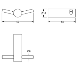 Picture of KWC STRATOS STRX694 Kleiderhaken Anzahl der Haken:2, Material:Edelstahl, Materialtyp:1.4301 Chromnickelstahl V2A, Art.Nr. : 2000057985