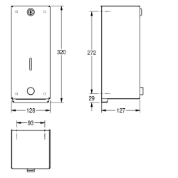 Picture of KWC HEAVY-DUTY SD300 Seifenspender Füllmenge:1, Füllmenge Me:Liter, Schloss:Spindelschloss, Art.Nr. : 2000057729
