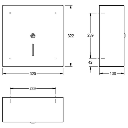 Picture of KWC HEAVY-DUTY RH320 WC-Großrollenhalter Maximale Tiefe/Durchmesser Verbrauchsmaterial:300 mm, Maximale Breite Verbrauchsmaterial:120 mm, Füllmenge:1, Art.Nr. : 2000057717