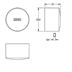 Picture of KWC ASST9001 Druckkappe Füllmenge:1, Mengeneinheit:Stück, Art.Nr. : 2030050542