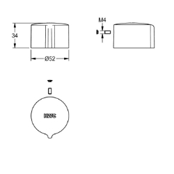 Picture of KWC ASSM1003 Griffdruckkappe Füllmenge:1, Mengeneinheit:Stück, Art.Nr. : 2030048384