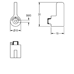Picture of KWC ASEM1001 Temperaturwahlhebel Füllmenge:1, Mengeneinheit:Stück, Art.Nr. : 2030041431