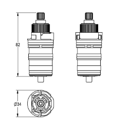 Picture of KWC EAQLT0004 Thermoelement Anwendung:waschen/duschen, Art der Kartusche:Thermoelement, Nennweite:DN 15, Art.Nr. : 2030003300