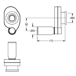 Picture of KWC EFLSY0043 Siphon mit Radarsensoraufnahme , Art.Nr. : 2000105798