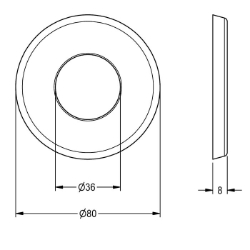 Picture of KWC EAQLN0008 Schubrosette Füllmenge:1, Mengeneinheit:Stück, Art.Nr. : 2000104892
