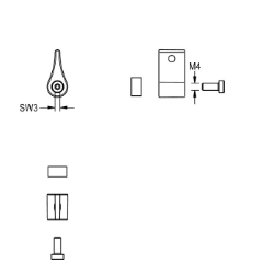 Picture of KWC ASXM1004 Temperaturwahlhebel Füllmenge:1, Mengeneinheit:Stück, Art.Nr. : 2030042959