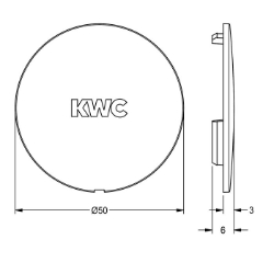 Picture of KWC ESHOW0059 Abdeckplättchen Füllmenge:1, Mengeneinheit:Stück, Art.Nr. : 2030031443