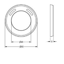 Picture of KWC ESHOW0056 Schubrosette Füllmenge:1, Mengeneinheit:Stück, Art.Nr. : 2030022726