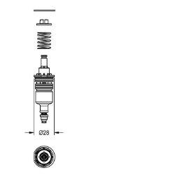 Picture of KWC FUKP0001 Funktionsteil Anwendung:waschen/duschen, Art der Kartusche:Selbstschlusskartusche, Nennweite:DN 15, Art.Nr. : 2030003367