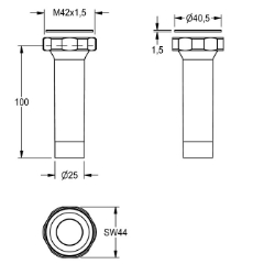 Picture of KWC EAQLN0018 Abgangsverschraubung Füllmenge:1, Mengeneinheit:Stück, Art.Nr. : 2000106164