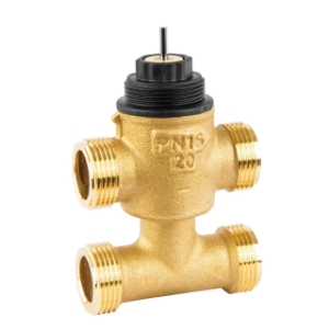 Picture of Honeywell Resideo -  Dreiwegeventil mit Bypass VYE, Messing, PN16, DN25, kvs 8.0, flach dichtend, stetig, druckentlastet, Art.Nr. : VYE25B8.0MP