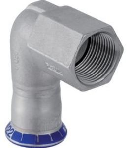 Picture of Geberit - Übergangswinkel 90° GEBERIT MAPRESS Wasser Edelstahl Rostfrei 1.4401 mit Innengewinde, d mm: 35, Rp: 1 1/4, L cm: 7.5, L1 cm: 6.3, Z cm: 4.9, Z1 cm: 4.4, Art.Nr. : 33807