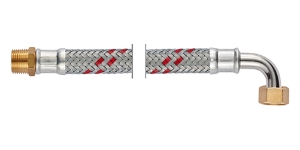 Picture of NEOFLEX-EPDM Panzerschlauch DN13, AG X IG gebogen, 1/2" x 1/2", 100 cm, Art.Nr. : 67764100 (67 7641 00)