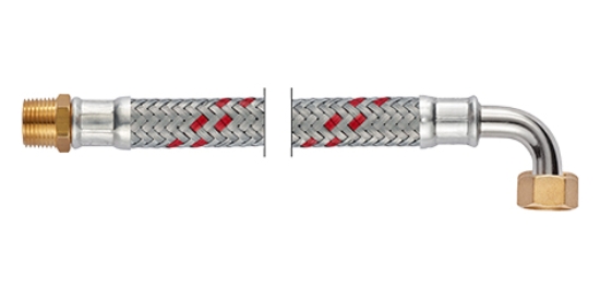 Bild von NEOFLEX-EPDM Panzerschlauch DN13, AG X IG gebogen, 1/2" x 1/2", 100 cm, Art.Nr. : 67764100 (67 7641 00)