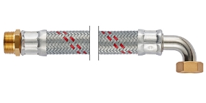 Bild von NEOFLEX-EPDM Panzerschlauch DN25, AG X IG gebogen, 1" x 1", 30 cm, Art.Nr. : 67774030 (67 7740 30)