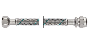 Bild von NEOFLEX CRG Panzerschlauch DN8, IG X Quetschverschraubung, 3/8" x 10mm, 75 cm, Art.Nr. : 60728075 (60 7280 75)