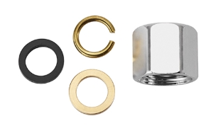 Bild von URS-DW Klemmverschr. komplett, vernickelt, 3/8" x 10 mm, Art.Nr. : 67801094 (67 8010 94)