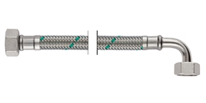 Bild von NEOFLEX Panzerschlauch DN10, IG X IG gebogen, 1/2" x 1/2", 125 cm, Art.Nr. : 66873125 (66 8731 25)