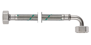 Bild von NEOFLEX Panzerschlauch DN 10, IG x IG gebogen, 3/4" x 3/4", 50 cm, Art.Nr. : 66876050 (66 8760 50)
