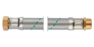 Bild von NEOFLEX Panzerschlauch DN25, IG x AG, 1" x 1", 50 cm, Art.Nr. : 66940050 (66 9400 50)