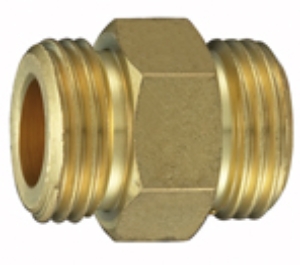 Bild von CATS Doppelnippel AG zylindrisch, Messing blank, 3/4" x 3/4", Art.Nr. : 51906003 (51 9060 03)