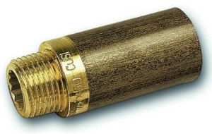 Picture of +GF+ Serie 8000 Gewindefittings Verlängerung Siliziumbronze, R/Rp ″: 1, Art.Nr.: 768525034