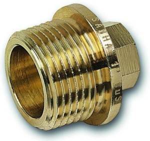 Picture of +GF+ Serie 8000 Gewindefittings Stopfen mit Rand Siliziumbronze, R ″: 1 1/4, Art.Nr.: 768290007