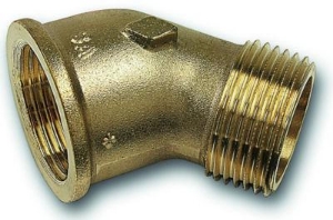 Picture of +GF+ Serie 8000 Gewindefittings Winkel 45° Siliziumbronze, R/Rp ″: 1, Art.Nr.: 768121006