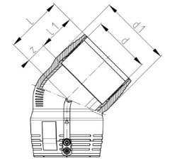 Picture of +GF+ ELGEF Plus Winkel 45° PE100 d75-180mm / SDR11, d mm: 160, Art.Nr.: 753151817