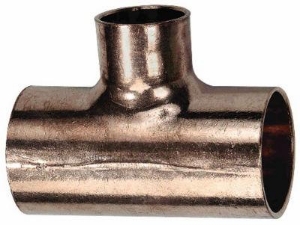 Picture of +GF+ Serie 7000 Lötfittings T reduziert Kupfer, d-d-d mm: 22 ‑ 15 ‑ 15, Art.Nr.: 767130067