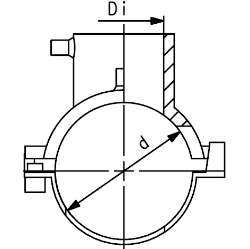 Picture of +GF+ ELGEF Plus Elektroschweiss Anschlussschelle PE100 d63-400mm / SDR11, d mm: 63, Art.Nr.: 193137037