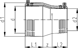 Picture of +GF+ ELGEF Plus Reduktion PE100 d63-180mm / SDR11, d mm: 125, Art.Nr.: 753901836
