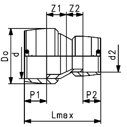 Picture of +GF+ ELGEF Plus Reduktion PE100 d200/160-250/225mm / SDR11, d mm: 225, Art.Nr.: 753901845