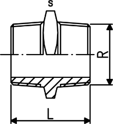 Picture of +GF+ Doppelnippel PVC-U R, Grösse: 2", Art.Nr.: 721911911