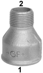 Picture of +GF+ 246 Muffe, reduziert, ISO/EN M4, Dim. (1-2): 11/2" ‑ 1", Art.Nr.: 771246227