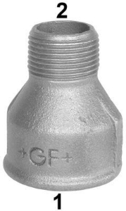 Picture of +GF+ 246 Muffe, reduziert, ISO/EN M4, Dim. (1-2): 11/2" ‑ 1", Art.Nr.: 771246227