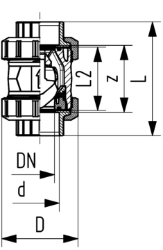 Picture of +GF+ Rückschlagventil Typ 561 PVC-U Ohne Feder Mit Klebemuffen metrisch, d mm: 75, Art.Nr.: 161561008