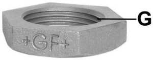 Picture of +GF+ 310a Gegenmutter, plangedreht, ISO/EN P4, G: 11/2", Art.Nr.: 770309108