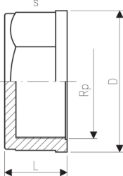 Picture of +GF+ Kappe PVC-U Rp, Grösse: 3/8", Art.Nr.: 721960605