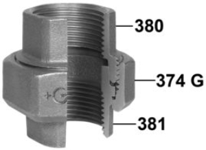 Picture of +GF+ 340 Verschraubung, kegelig dichtend, ISO/EN U11, Dimension ″: 1/2", Art.Nr.: 771340204
