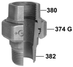 Picture of +GF+ 340 Verschraubung, kegelig dichtend, ISO/EN U11, Dimension ″: 11/4", Art.Nr.: 771341207