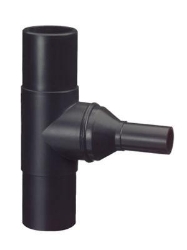 Picture of +GF+ ELGEF Plus T 90° reduziert PE100 d25-400mm / SDR11 / mit angeschweisster Reduktion / Langschenklige Version, d mm: 140, Art.Nr.: 753201091