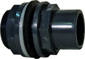 Picture of +GF+ Behälteranschluss variabel PVC-U Verschraubung mit Einlegstutzen und verstellbarem Anschlag Metrisch, Grösse: 32, Art.Nr.: 161050208