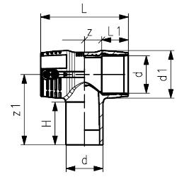 Picture of +GF+ ELGEF Plus T-Stück 90° PE100 d75-180mm / SDR11, d mm: 180, Art.Nr.: 753201818