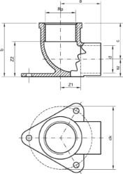 Picture of +GF+ Serie 7000 Lötfittings Winkel Rotguss, d mm: 12, Art.Nr.: 767471319