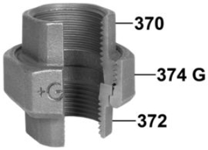 Picture of +GF+ 330 Verschraubung, flach dichtend, ISO/EN U1, Dimension ″: 1/2", Art.Nr.: 771330204