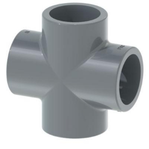 Picture of +GF+ Kreuz PVC-U metrisch, Grösse: 63, Art.Nr.: 721300111